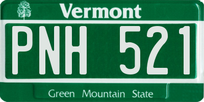 VT license plate PNH521