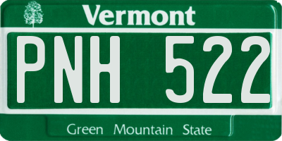 VT license plate PNH522