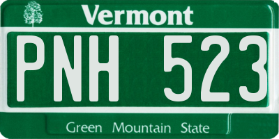 VT license plate PNH523