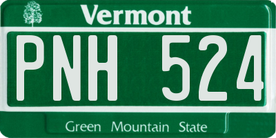 VT license plate PNH524