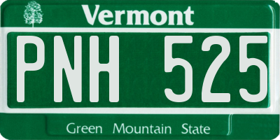 VT license plate PNH525
