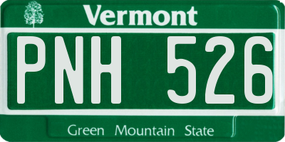 VT license plate PNH526