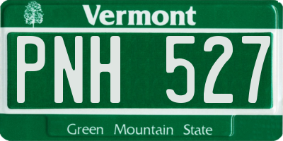 VT license plate PNH527