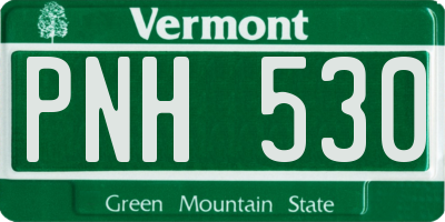 VT license plate PNH530