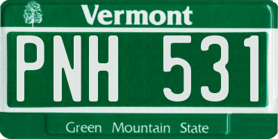 VT license plate PNH531