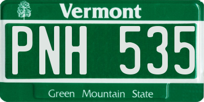 VT license plate PNH535