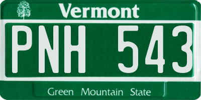 VT license plate PNH543
