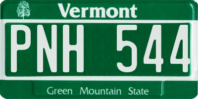 VT license plate PNH544