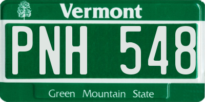 VT license plate PNH548