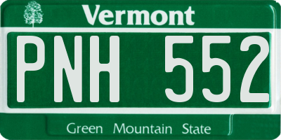 VT license plate PNH552
