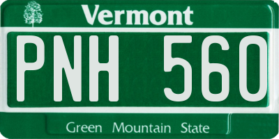 VT license plate PNH560