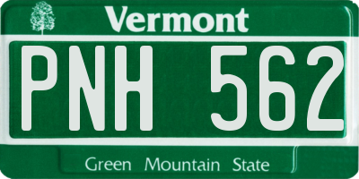 VT license plate PNH562