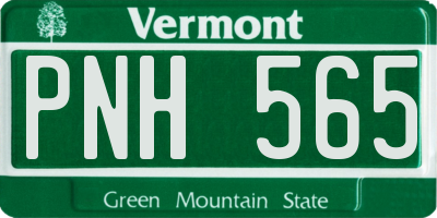 VT license plate PNH565