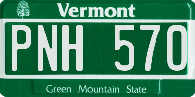 VT license plate PNH570