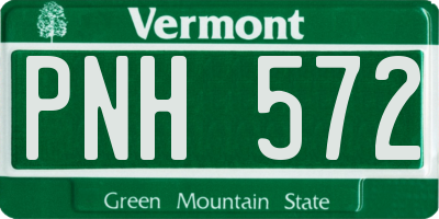 VT license plate PNH572