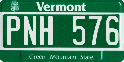 VT license plate PNH576
