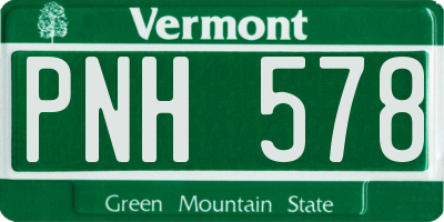 VT license plate PNH578