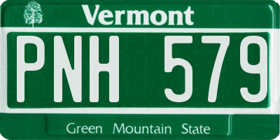 VT license plate PNH579
