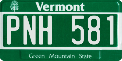 VT license plate PNH581