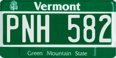 VT license plate PNH582