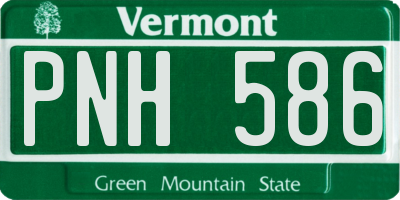 VT license plate PNH586