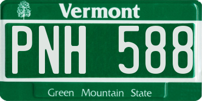 VT license plate PNH588