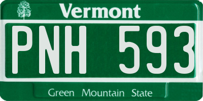 VT license plate PNH593