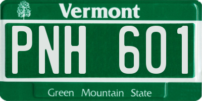 VT license plate PNH601