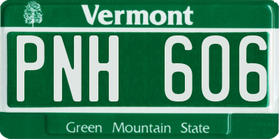 VT license plate PNH606