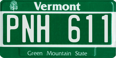 VT license plate PNH611