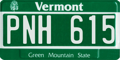 VT license plate PNH615