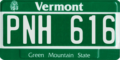 VT license plate PNH616