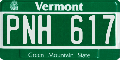VT license plate PNH617