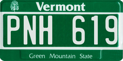 VT license plate PNH619