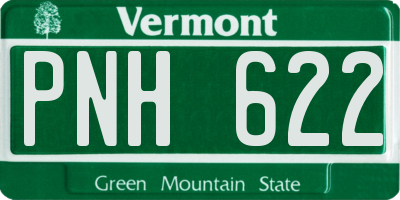 VT license plate PNH622