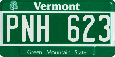 VT license plate PNH623