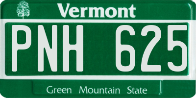 VT license plate PNH625