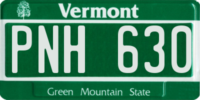 VT license plate PNH630