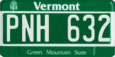 VT license plate PNH632