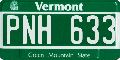 VT license plate PNH633