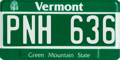 VT license plate PNH636