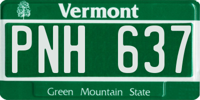 VT license plate PNH637