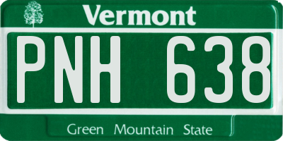 VT license plate PNH638
