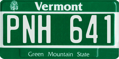 VT license plate PNH641