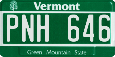 VT license plate PNH646