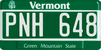 VT license plate PNH648