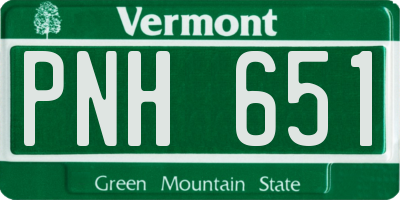 VT license plate PNH651