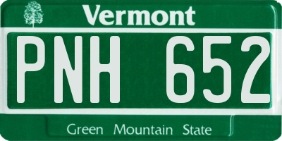 VT license plate PNH652