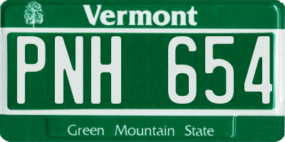 VT license plate PNH654