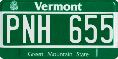 VT license plate PNH655